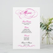 Menu Elegant Script Wedding (Elegant-script) - Hel (Staand voorkant)