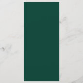 Menu Elégant Simple Green Gold Luxe Mariage moderne (Dos)