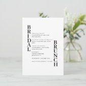 Menu Élégant Simple Texte Bridal Brunch Menu (Debout devant)