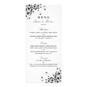 Menu Elegant Swirls Black & White Wedding (Voorkant)