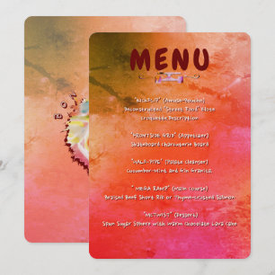 Menu Élégant tableau de bord de skate vintage terracott