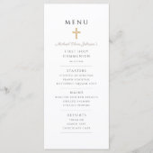 Menu Elegant Taupe Boy First Communion (Devant)
