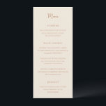 Menu Elégant terroir Neutral Mariage moderne<br><div class="desc">Menus de mariage élégants avec un design simple avec des polices de script et de serif.</div>