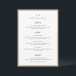 Menu Élégant terroir Neutre Monogramme Mariage moderne<br><div class="desc">Menus mariages modernes avec un design épuré avec des polices serif et script.</div>