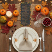 Menu Élégant Thanksgiving