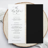 Menu Elegant The Day Before Wedding Rehearsal Dinner
