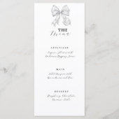 Menu Elegant, tying the Bow  bridal shower (Devant)