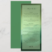 Menu Élégant Vert Olive pour une Restauration Haut (Devant / Derrière)