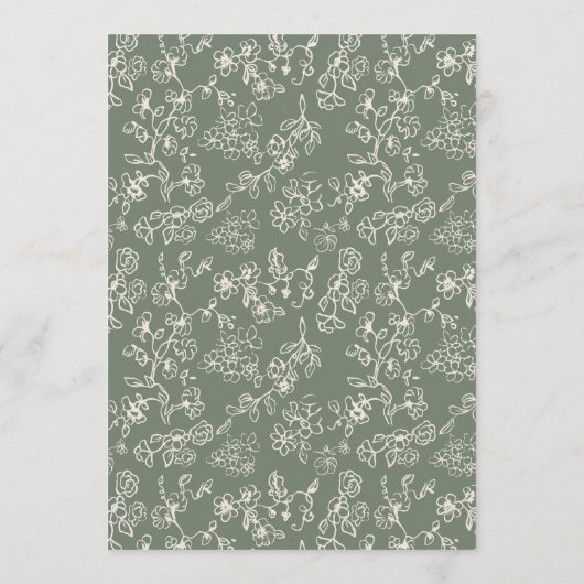 Menu Elegant Victorian Sage Green Wedding (Dos)