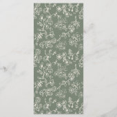 Menu Elegant Victorian Sage Green Wedding (Dos)