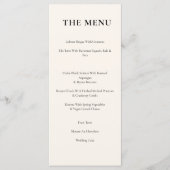 Menu Élégant Vintage agrumes Mariage (Devant)