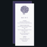 Menu Elégant Vintage Illustration Blue Peacock Mariage<br><div class="desc">Une partie de ma suite mariage "Peacock",  avec une image vintage d'un beau paon. Customisez ce produit avec votre menu mariage et faites-le vous-même !</div>