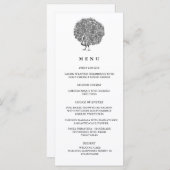 Menu Elégant Vintage Illustration Peacock Mariage (Devant / Derrière)