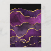 Menu Elégant violet Abstrait Motif d'aquarelle (Devant)