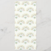 Menu Elegant Watercolor Floral Rococo Wedding (Dos)