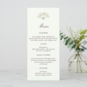 Menu Elegant Watercolor Floral Rococo Wedding (Debout devant)