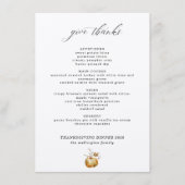Menu Elegant Watercolor Pumpkin Script Thanksgiving (Devant)