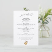 Menu Elegant Watercolor Pumpkin Script Thanksgiving (Debout devant)