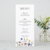 Menu Elegant Wildflower Spring Wedding Dinner (Debout devant)