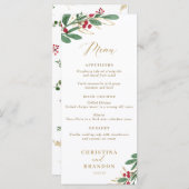 Menu Elegant Winter Wedding of Kerstmis (Voorkant / Achterkant)