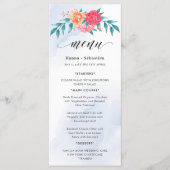 Menu Elegant Wreath Monogram Wedding  (Devant)
