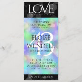 Menu Élégante 43ème anniversaire du Mariage Opal (Dos)