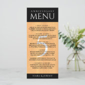 Menu Élégante 5ème anniversaire de Mariage de bois (Debout devant)