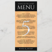 Menu Élégante 5ème anniversaire de Mariage de bois (Devant)