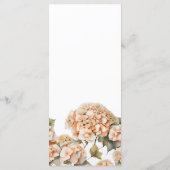 Menu Elégante aquarelle blanche vert orange boho (Dos)