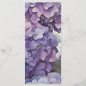 Menu Elégante aquarelle bleu violet poussiéreuse (Dos)