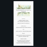 Menu Elégante aquarelle Mariage d'olive méditerranéen<br><div class="desc">Belles cartes de menu pour compléter vos réglages de table à votre mariage ou à la prochaine soirée de dîner. Ajoutez votre libellé personnalisé à cette conception à l'aide des cases "Modifier ce modèle de conception" situées à droite de l'élément, ou cliquez sur le bouton bleu "Customiser" pour arranger le...</div>