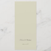 Menu Elégante aquarelle simple Rouge Mariage floral (Dos)