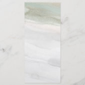 Menu Elégante aquarelle verte et grise | MARIAGE (Dos)