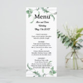 Menu Élégante branche violette (Debout devant)
