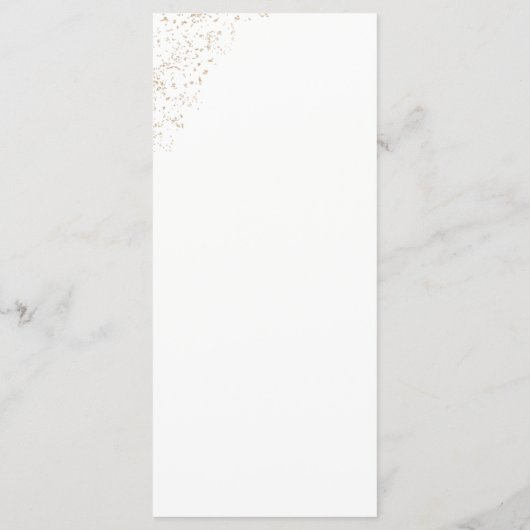 Menu Élégante calligraphie blanche Faux Gold Script Men (Dos)