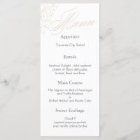 Élégante calligraphie blanche Faux Gold Script Men