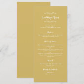 Menu Élégante calligraphie de mariage Chic Gold White D (Devant / Derrière)