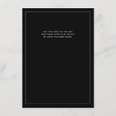 Menu Elégante calligraphie noir blanc Salon Prix (Dos)