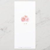 Menu Élégante calligraphie or & mariage floral roux (Dos)