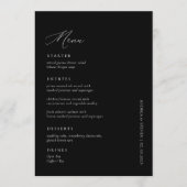 Menu Élégante calligraphie simple Mariage noir (Devant)