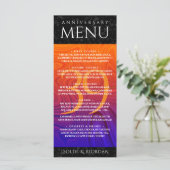 Menu Élégante célébration du 39e anniversaire du Mariag (Debout devant)