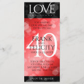 Menu Élégante célébration du 40e anniversaire du Mariag (Dos)