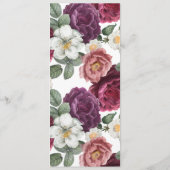 Menu Élégante chaise de réserve bordeaux et rose (Dos)