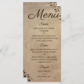 Menu Elégante conception de défilement de papier de par (Devant / Derrière)