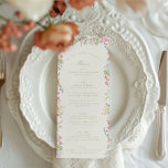 Menu élégante couleur d'aquarelle fleurie mariage<br><div class="desc">***cette conception fait partie d'une collection*** __________________________ ce modèle de conception est entièrement modifiable et personnalisable par vous le client - cliquez sur personnaliser un autre bouton si vous souhaitez déplacer, ajouter, supprimer ou apporter des changements importants à la conception ________________________________________________________________________________________________________________________________________________________________________________ si vous avez des questions sur le DESIGN ou...</div>