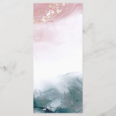 Menu Elégante couleur d'encre d'alcool moderne bleu Aqu (Dos)