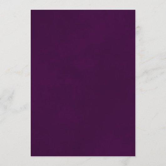 Menu Elégante dentelle or sur Plum violet Mariage (Dos)