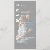 Menu Elégante Faux Vellum Fête de Mariage Photo (Devant)