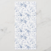 Menu Elégante Fête des mariées du Tea Party (Dos)