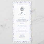 Menu Elégante Fête des mariées du Tea Party (Devant)